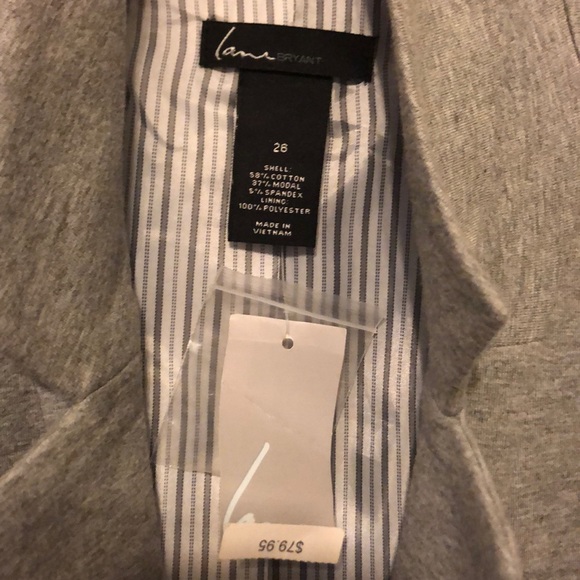 ❤️ FinalSale*Nwt gorgeous gray knit blazer jacket - Picture 2 of 4